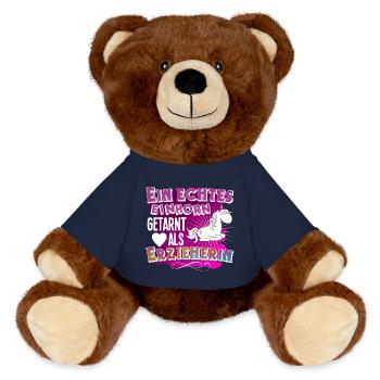 éducateur - Nounours RecycelBär® marron - bleu marine - Devant