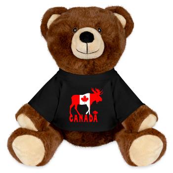Canada Elch - Nounours RecycelBär® marron - noir - Devant