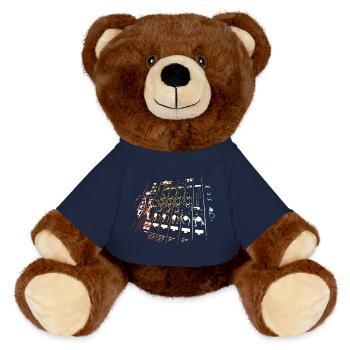 DISC JOCKEY - MiniFeet® RecycelBär® Teddy Bear Brown - french navy - Front