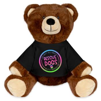 Rescue Dog Search Dog Service Dog Paw - MiniFeet® RecycelBär® Teddy Bear Brown - black - Front