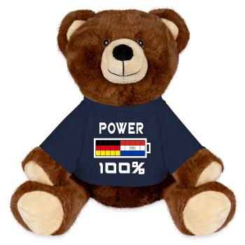 Germany and Paraguay Power 100% - MiniFeet® RecycelBär® Teddy Bear Brown - french navy - Front