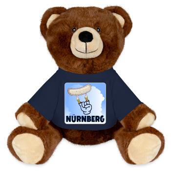 NÜRNBERG WEIßWURST - ZOMBIE - MiniFeet® RecycelBär® Braun - French Navy - Vorne