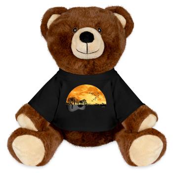 guitare nature - Nounours RecycelBär® marron - noir - Devant