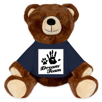 Dream Team - MiniFeet® RecycelBär® Braun - French Navy - Vorne