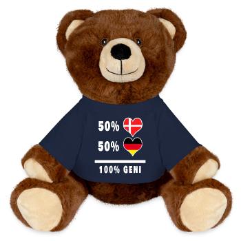 Allemagne et Danemark 100% drapeau de génie - Nounours RecycelBär® marron - bleu marine - Devant