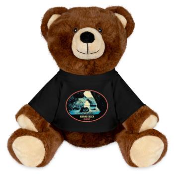 Sea cave in the Algarve explore the hidden beauty - MiniFeet® RecycelBär® Teddy Bear Brown - black - Front