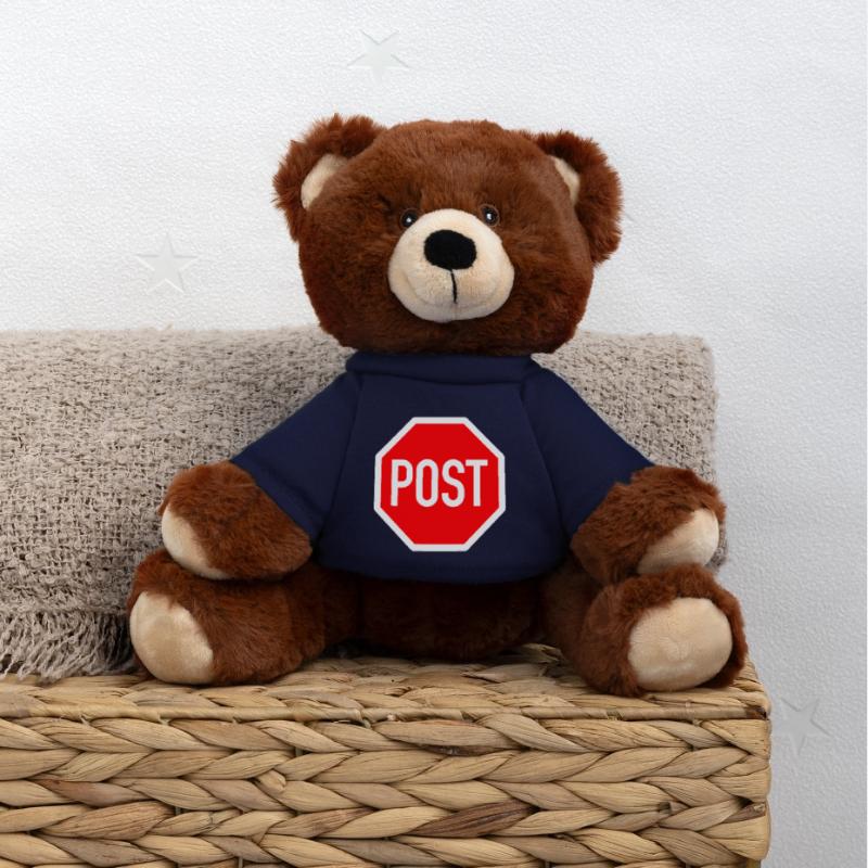 stop oder post? MiniFeet® RecycelBär® Braun