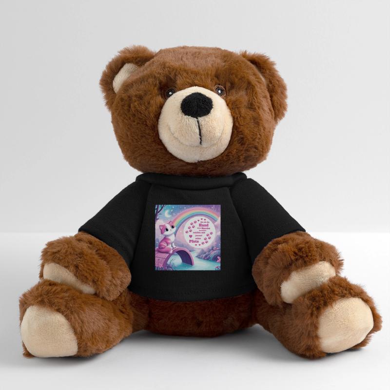 Cat with rainbow MiniFeet® RecycelBär® Teddy Bear Brown