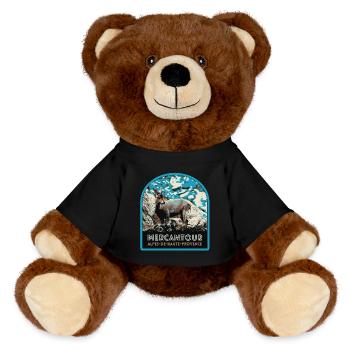 Écusson Chamois Mercantour : Faune Alpine - Nounours RecycelBär® marron - noir - Devant