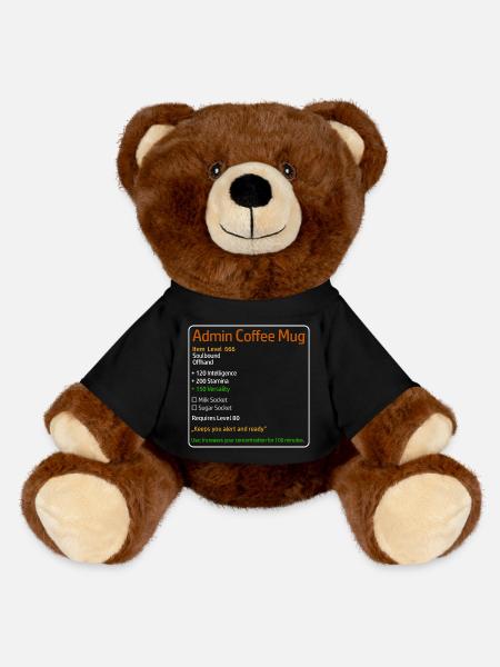 Admin Kaffeetasse mit Statistiken - MiniFeet® RecycelBär® Braun - Schwarz