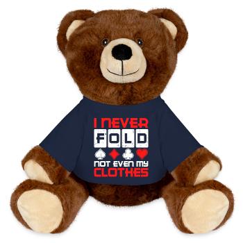 Win Casino Déclaration du joueur professionnel Poker - Nounours RecycelBär® marron - bleu marine - Devant
