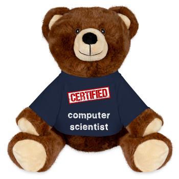 Informatiker - MiniFeet® RecycelBär® Braun - French Navy - Vorne
