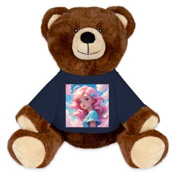 Girl - MiniFeet® RecycelBär® Teddy Bear Brown - french navy - Front