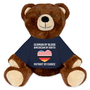 Amerikanisch Deutsch - MiniFeet® RecycelBär® Braun - French Navy - Vorne