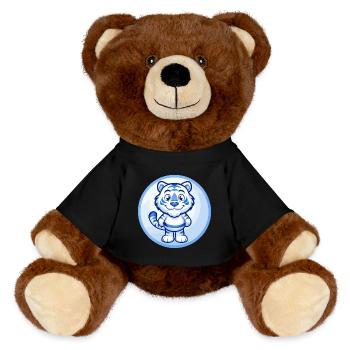 Tigre Bleu Kawaii Dessin Animé Personnage Clipart Animal de compagnie - Nounours RecycelBär® marron - noir - Devant