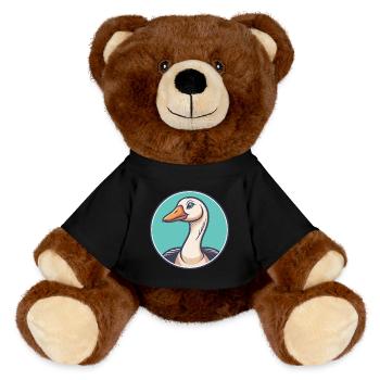 oie kawaii dessin animé personnage animal visage d’animal - Nounours RecycelBär® marron - noir - Devant