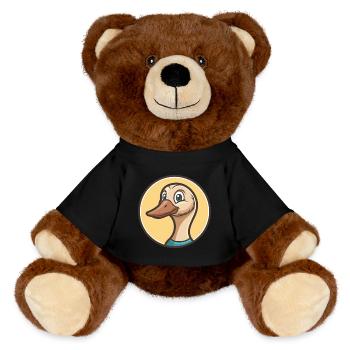 oie kawaii dessin animé personnage animal visage d’animal de compagnie - Nounours RecycelBär® marron - noir - Devant