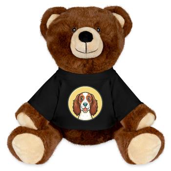 Irische Rot Und Weiß Setter Hund Rasse Lustige Karikatur - MiniFeet® RecycelBär® Braun - Schwarz - Vorne