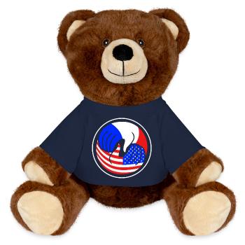 Frankreich - MiniFeet® RecycelBär® Braun - French Navy - Vorne