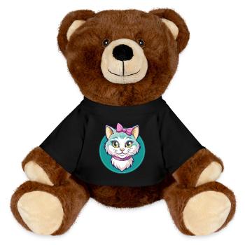 Chantilly Tiffany Katzenrasse Karikatur Kawaii Tier - MiniFeet® RecycelBär® Braun - Schwarz - Vorne