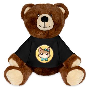 Chantilly Tiffany Katzenrasse Cartoon Kawaii Tier - MiniFeet® RecycelBär® Braun - Schwarz - Vorne