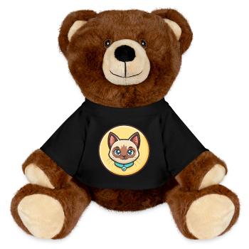 Javanische Katzenrasse Cartoon Kawaii Tier Haustier - MiniFeet® RecycelBär® Braun - Schwarz - Vorne