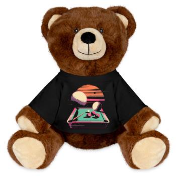 Billard des années 90 - Nounours RecycelBär® marron - noir - Devant