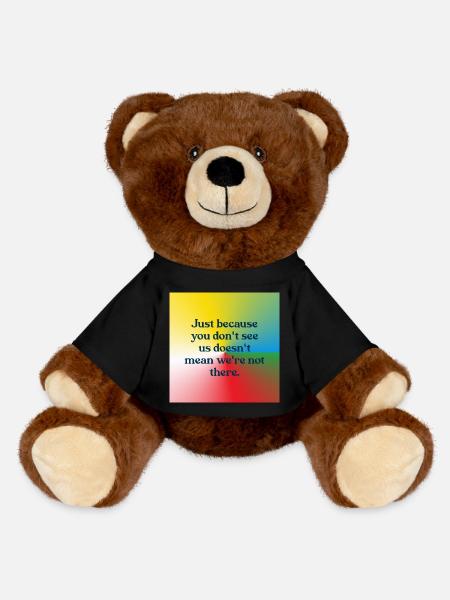 Just because you don't see us - MiniFeet® RecycelBär® Braun - Schwarz