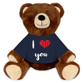 Haïr Tu arrêtes Haine Anti Haine - Nounours RecycelBär® marron - bleu marine - Devant