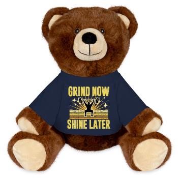 Motivation Fitness Barre-Squat Design - MiniFeet® RecycelBär® Braun - French Navy - Vorne