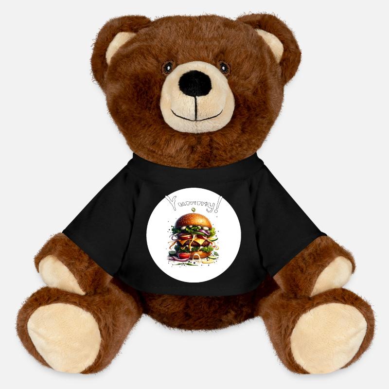 L’art du hamburger délicieux - Nounours RecycelBär® marron - noir
