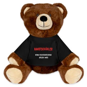 Haubtschühler – Orthographe créative - Nounours RecycelBär® marron - noir - Devant