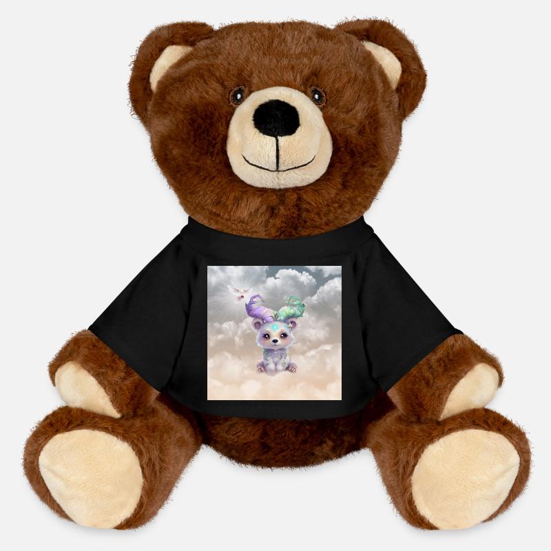 Magisches Bärenjunges in pastellfarbenem Glitzer. - MiniFeet® RecycelBär® Braun - Schwarz