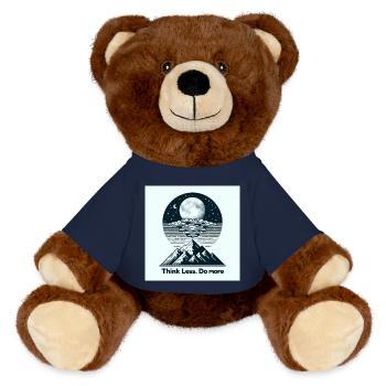 Action Mode - MiniFeet® RecycelBär® Teddy Bear Brown - french navy - Front