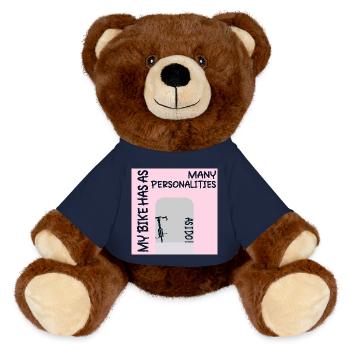 PERSONNALITÉ DE VÉLO DRÔLE CYCLISME - Nounours RecycelBär® marron - bleu marine - Devant