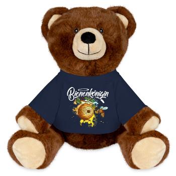 Bienenkönigin Imkerin - MiniFeet® RecycelBär® Braun - French Navy - Vorne