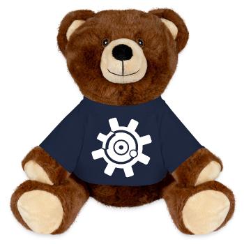 AR-15 Face de culasse cinq cinq cinq six 5,56 mm 556 choc - Nounours RecycelBär® marron - bleu marine - Devant