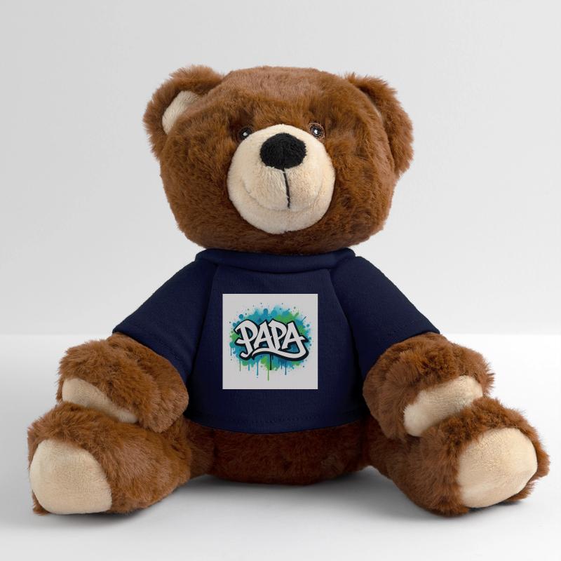 Graffiti Style Dad Illustration MiniFeet® RecycelBär® Teddy Bear Brown