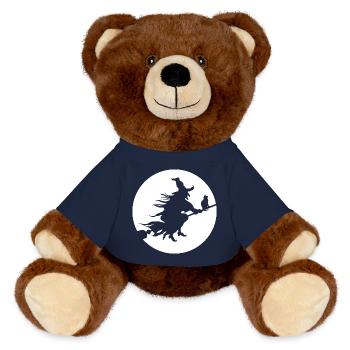 Witch Halloween - MiniFeet® RecycelBär® Teddy Bear Brown - french navy - Front
