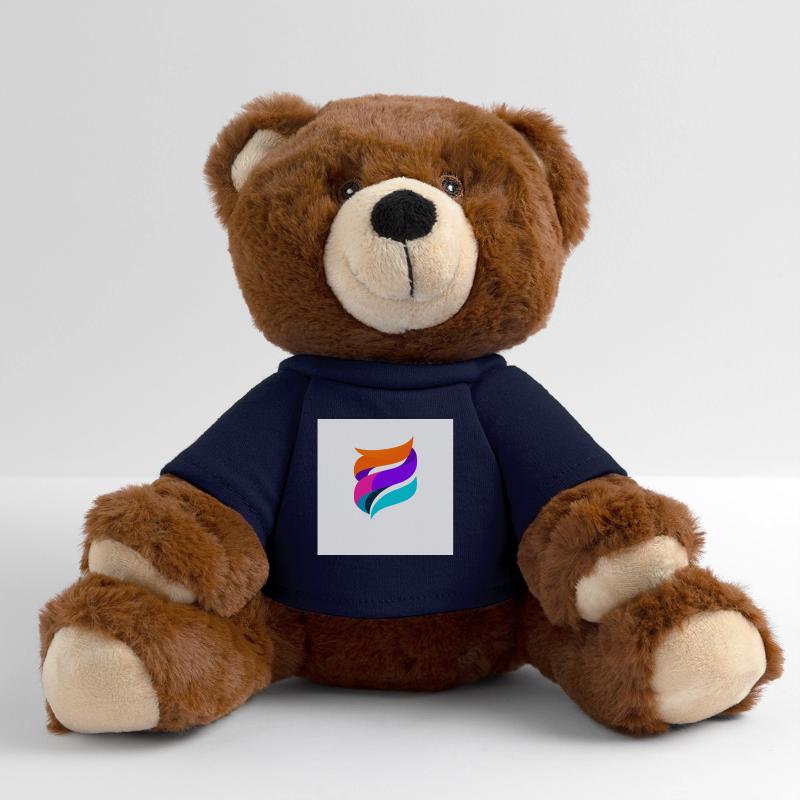 Ruban coloré forme abstrait Nounours RecycelBär® marron