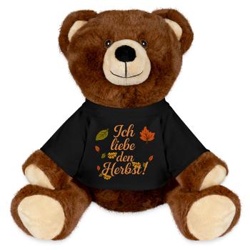 Ich liebe den Herbst - MiniFeet® RecycelBär® Braun - Schwarz - Vorne