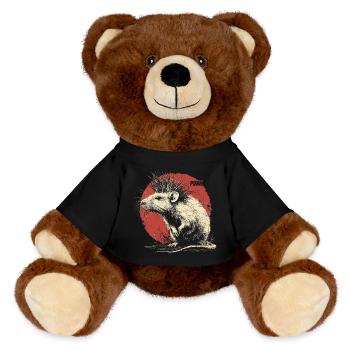 Punkrock Ratte - MiniFeet® RecycelBär® Braun - Schwarz - Vorne