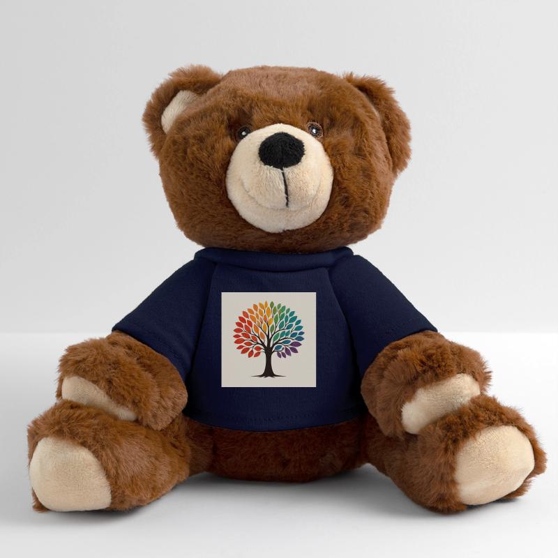 Rainbow Tree Illustration MiniFeet® RecycelBär® Teddy Bear Brown