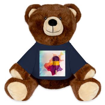Popsicle - MiniFeet® RecycelBär® Teddy Bear Brown - french navy - Front