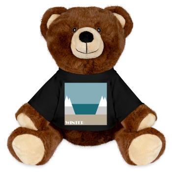 Winter - MiniFeet® RecycelBär® Teddy Bear Brown - black - Front
