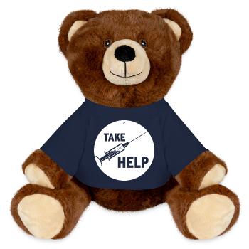 TAKE HELP - MiniFeet® RecycelBär® Teddy Bear Brown - french navy - Front
