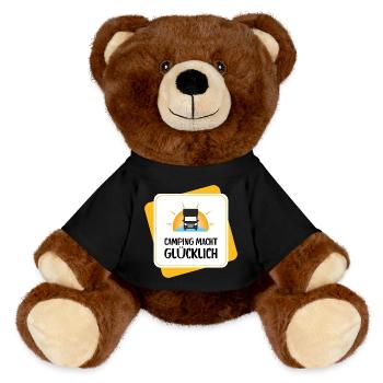 Le camping vous rend heureux – conception de camping-car - Nounours RecycelBär® marron - noir - Devant