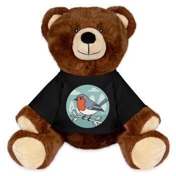 robin - MiniFeet® RecycelBär® Teddy Bear Brown - black - Front