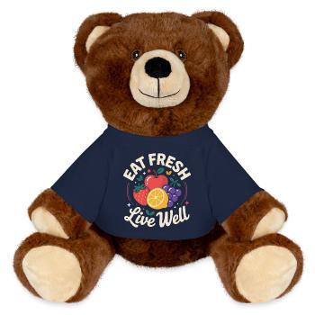 Eat Fresh Live Well - MiniFeet® RecycelBär® Braun - French Navy - Vorne