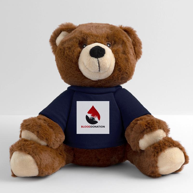 Blood Donation Hands Emblem MiniFeet® RecycelBär® Teddy Bear Brown